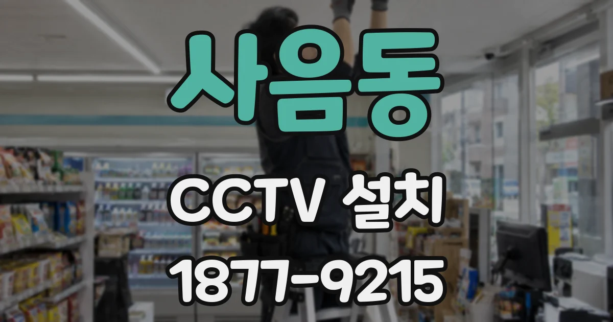 사음동 CCTV 설치