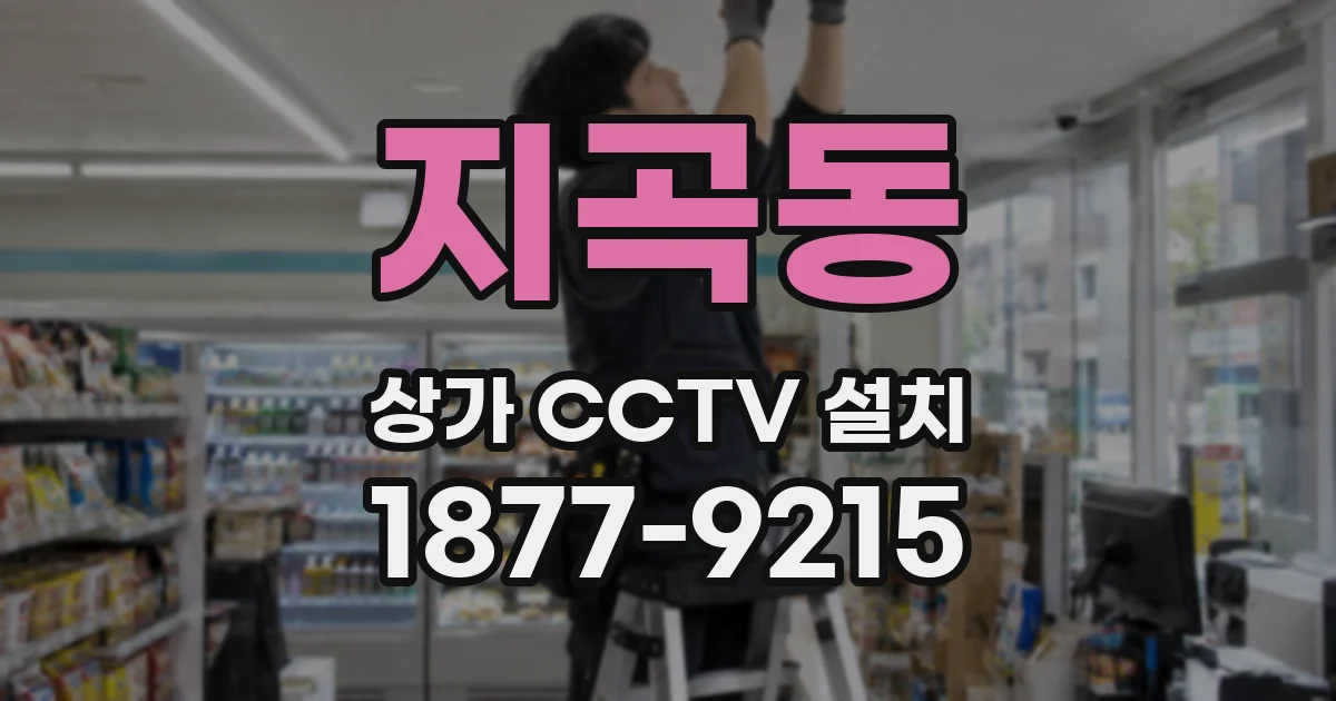 지곡동 상가 CCTV 설치