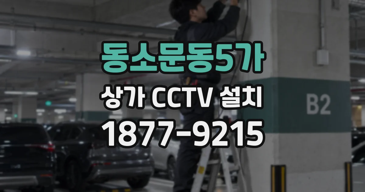 동소문동5가 상가 CCTV 설치