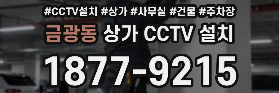 금광동 상가 CCTV 설치