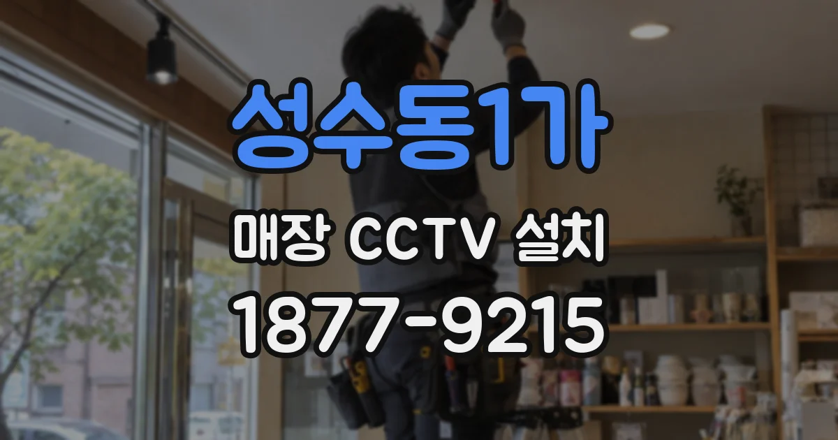 성수동1가 매장 CCTV 설치