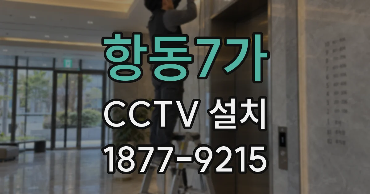 항동7가 CCTV 설치