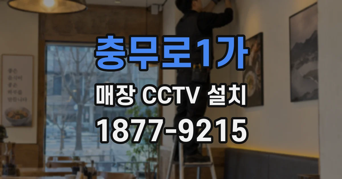 충무로1가 매장 CCTV 설치