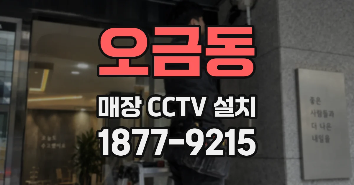 오금동 매장 CCTV 설치