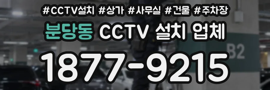 분당동 CCTV 설치 업체
