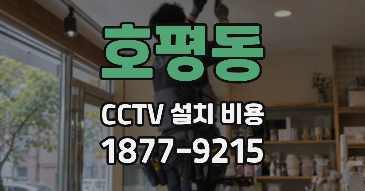 호평동 CCTV 설치 비용