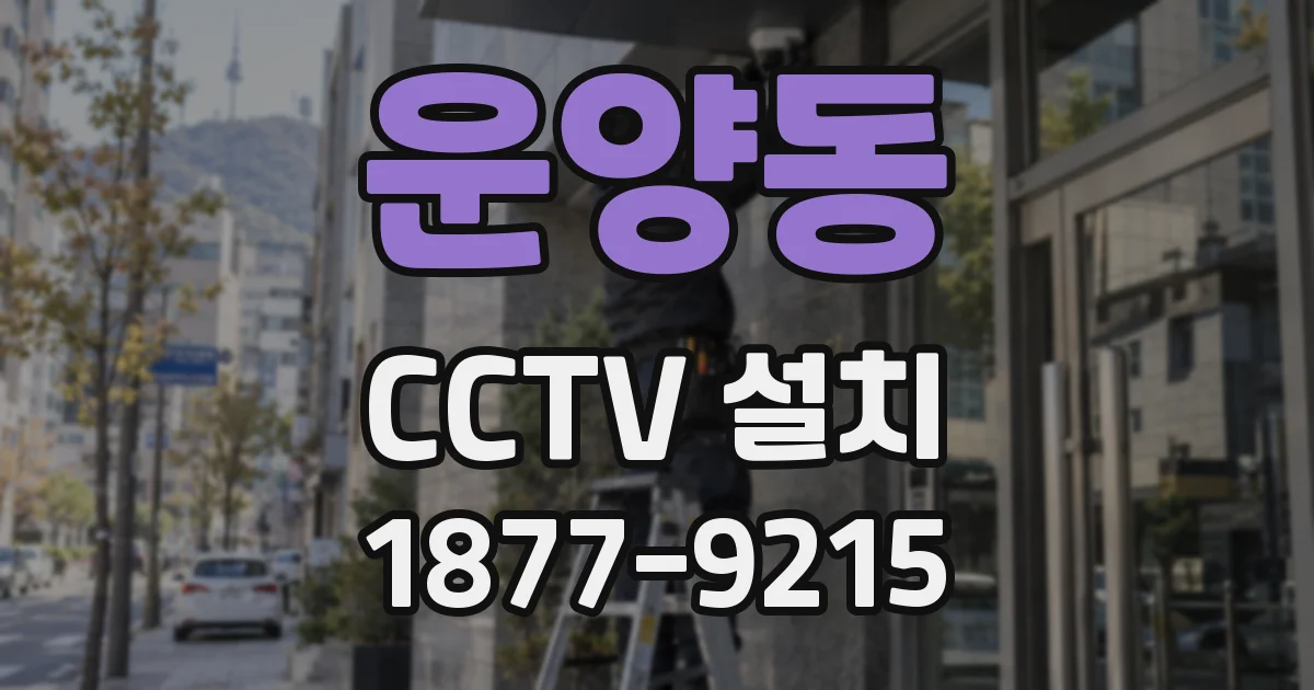 운양동 CCTV 설치