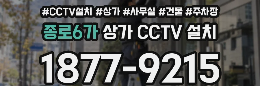 종로6가 상가 CCTV 설치