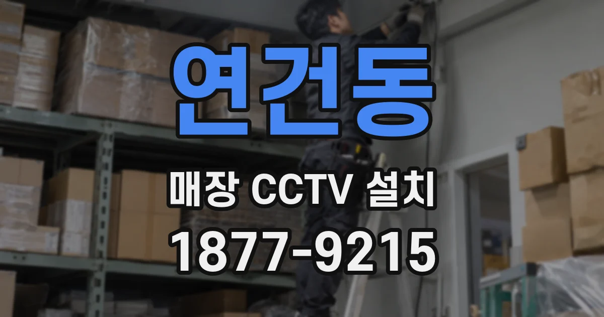 연건동 매장 CCTV 설치
