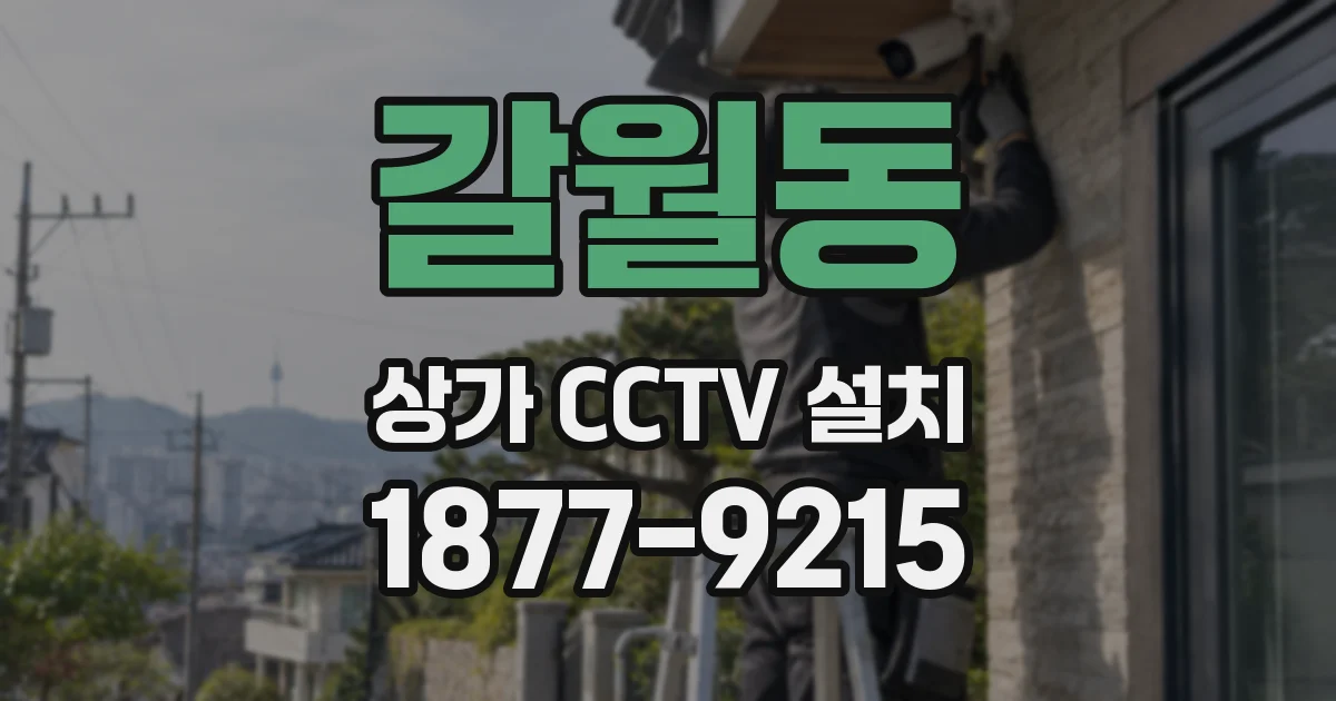 갈월동 상가 CCTV 설치