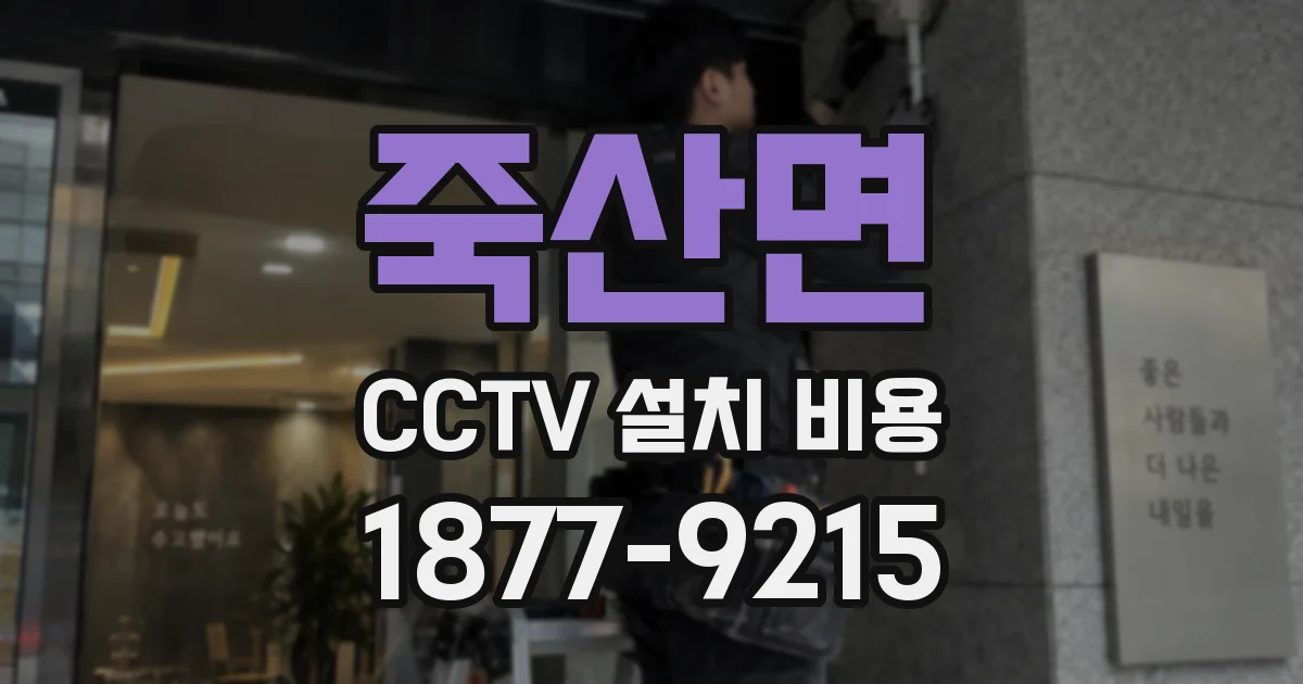 죽산면 CCTV 설치 비용