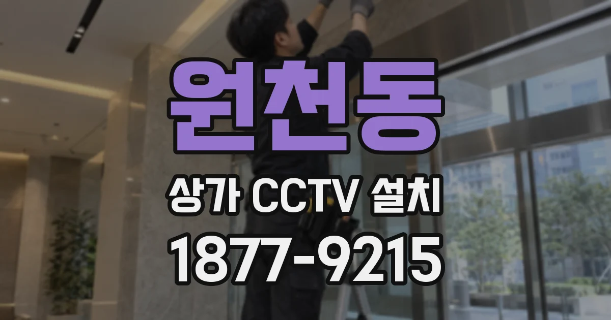 원천동 상가 CCTV 설치