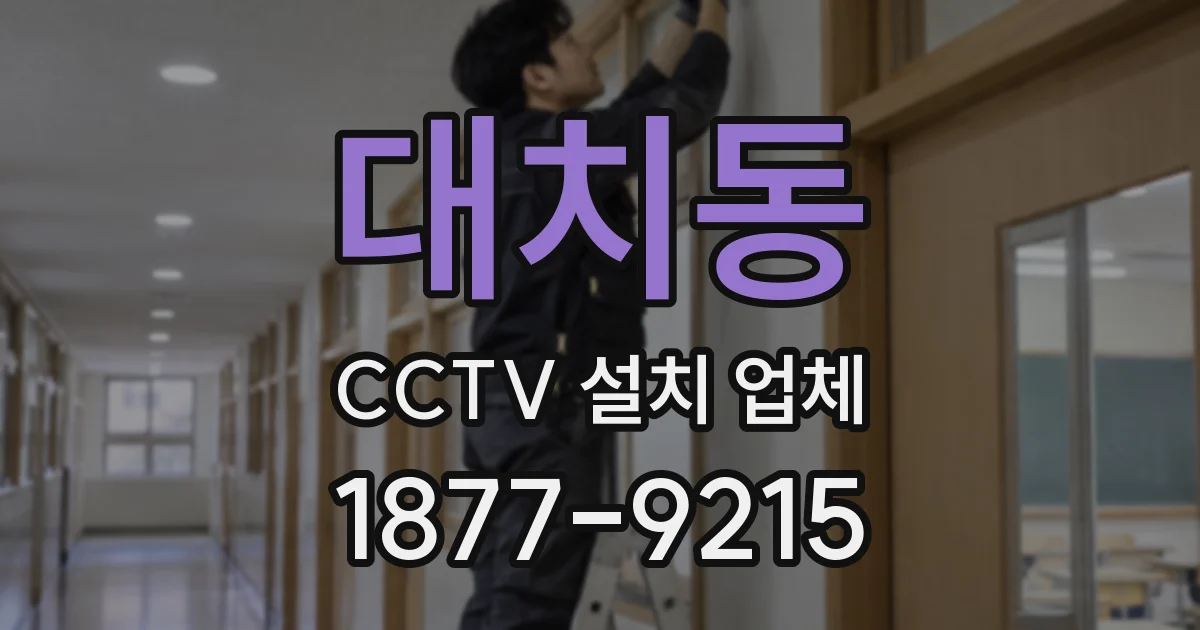 대치동 CCTV 설치 업체