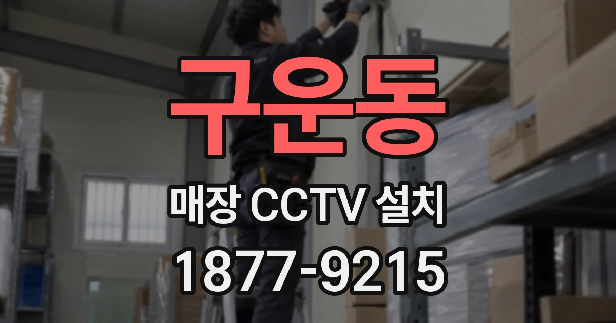 구운동 매장 CCTV 설치
