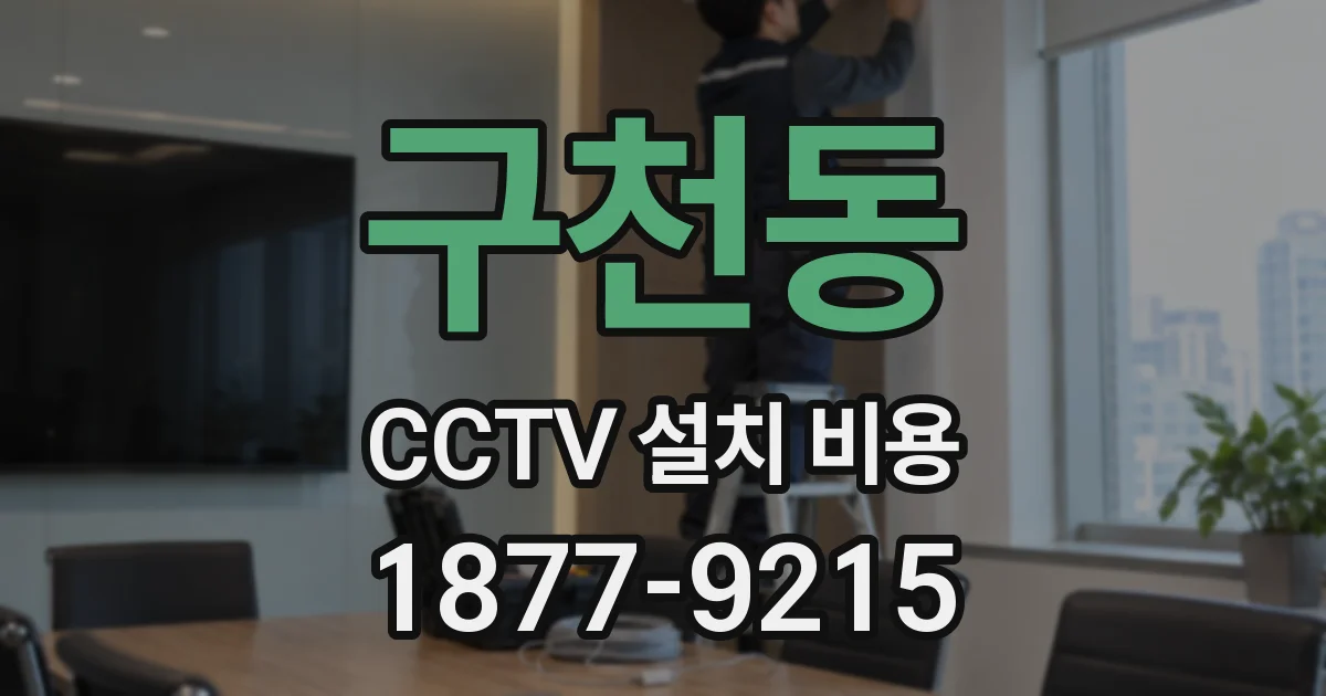 구천동 CCTV 설치 비용