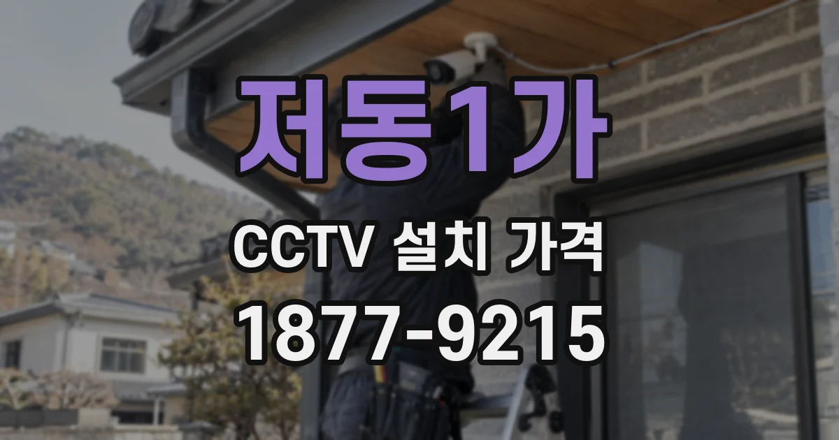 저동1가 CCTV 설치 가격