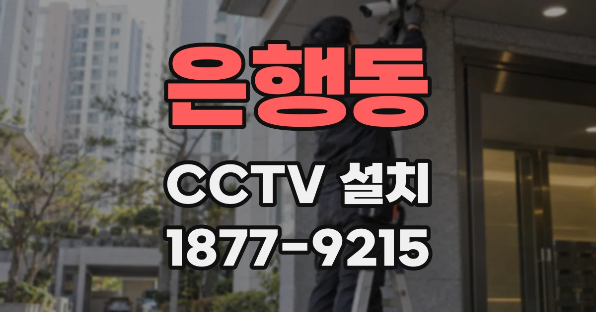 은행동 CCTV 설치