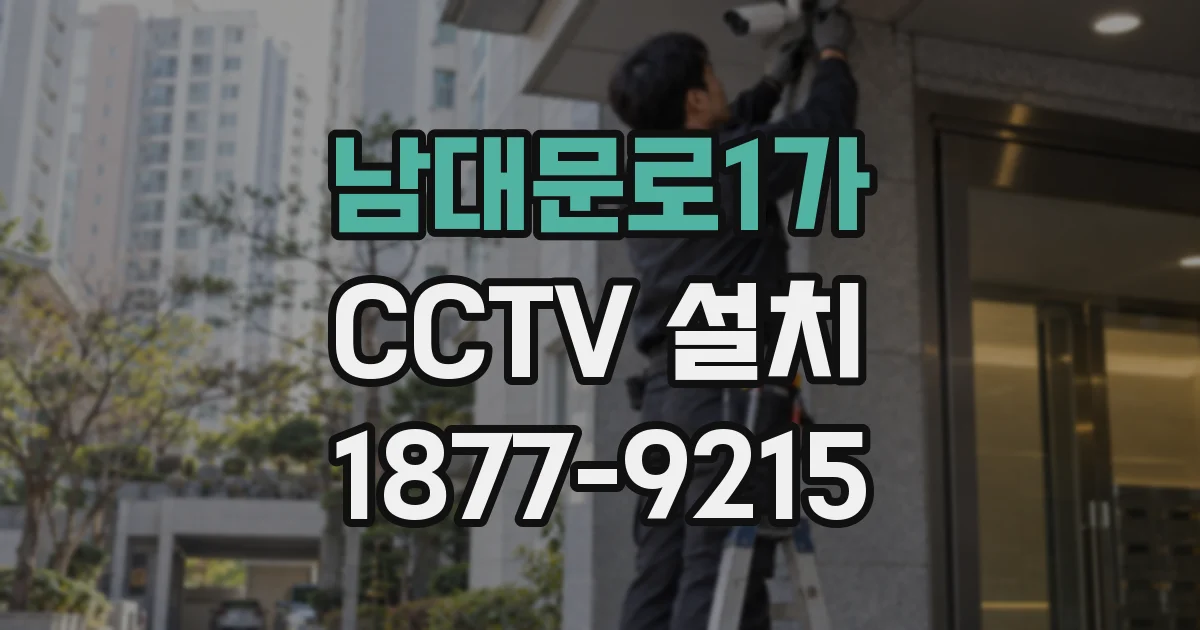 남대문로1가 CCTV 설치