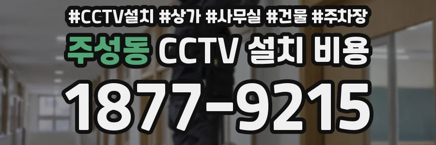 주성동 CCTV 설치 비용