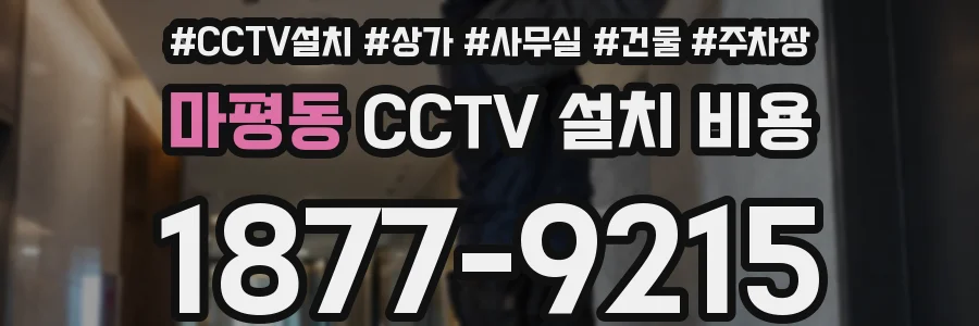 마평동 CCTV 설치 비용