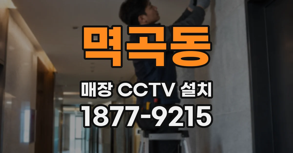 멱곡동 매장 CCTV 설치