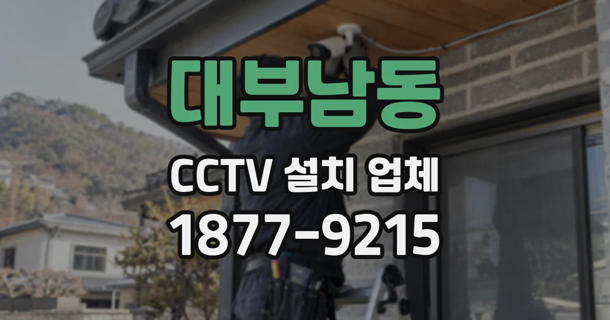 대부남동 CCTV 설치 업체