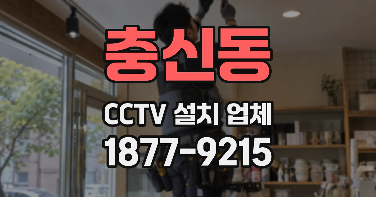 충신동 CCTV 설치 업체