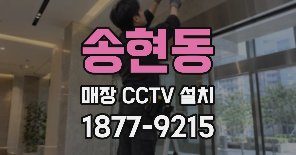 송현동 매장 CCTV 설치