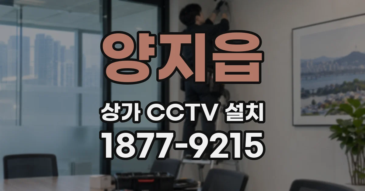양지읍 상가 CCTV 설치