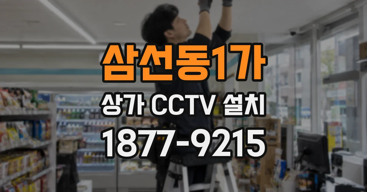 삼선동1가 상가 CCTV 설치