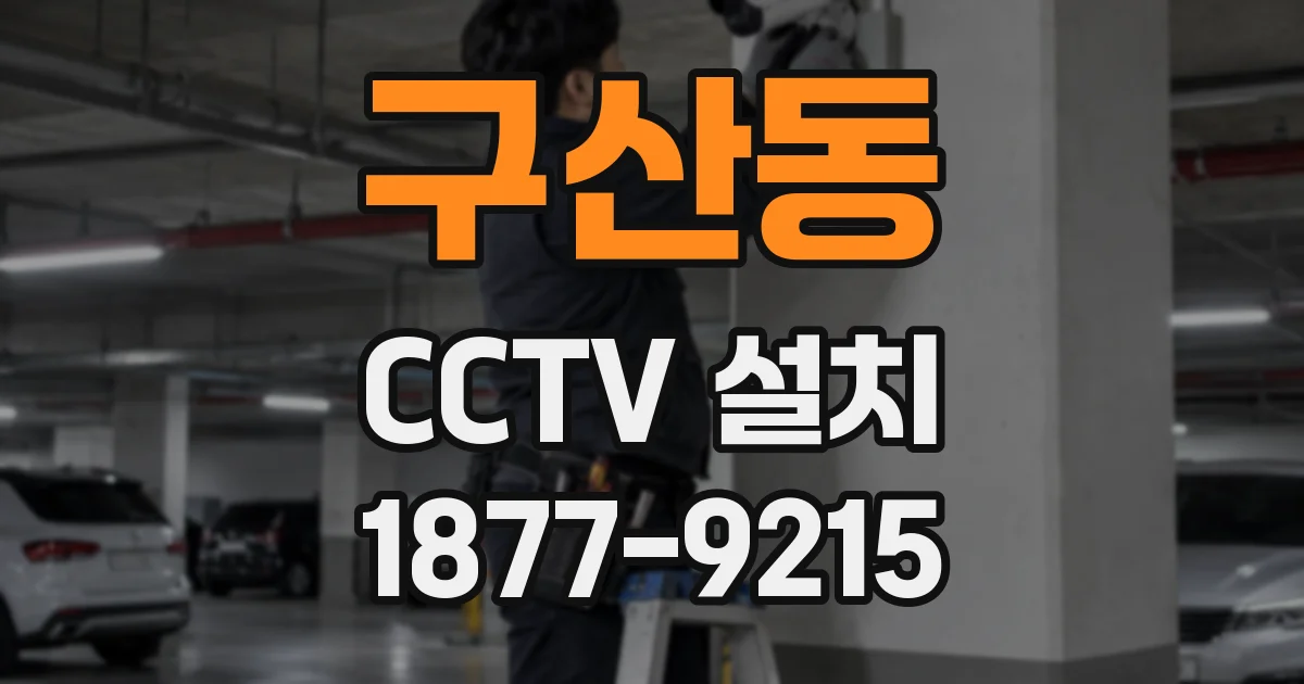 구산동 CCTV 설치