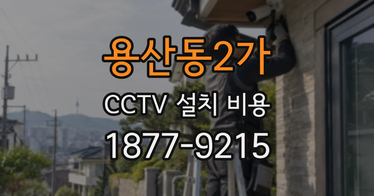 용산동2가 CCTV 설치 비용