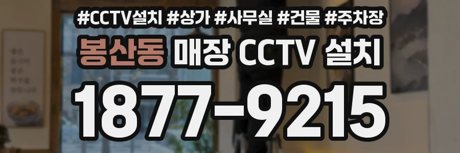 봉산동 매장 CCTV 설치