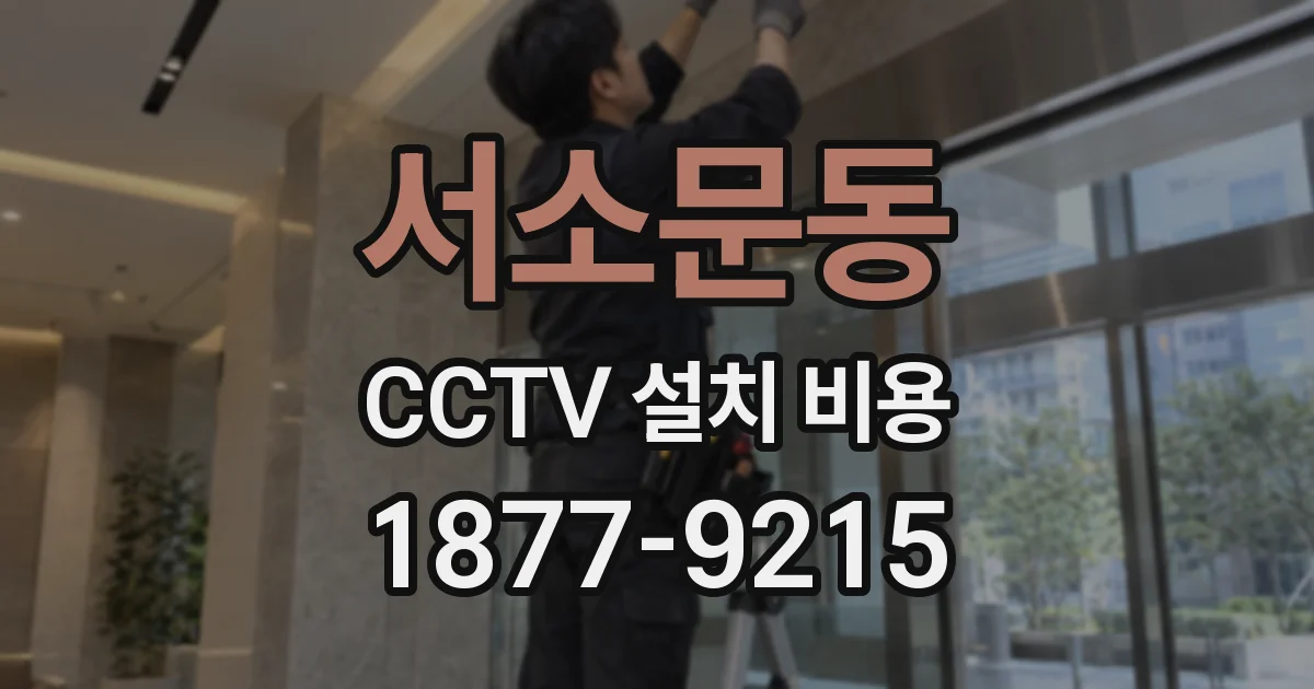 서소문동 CCTV 설치 비용