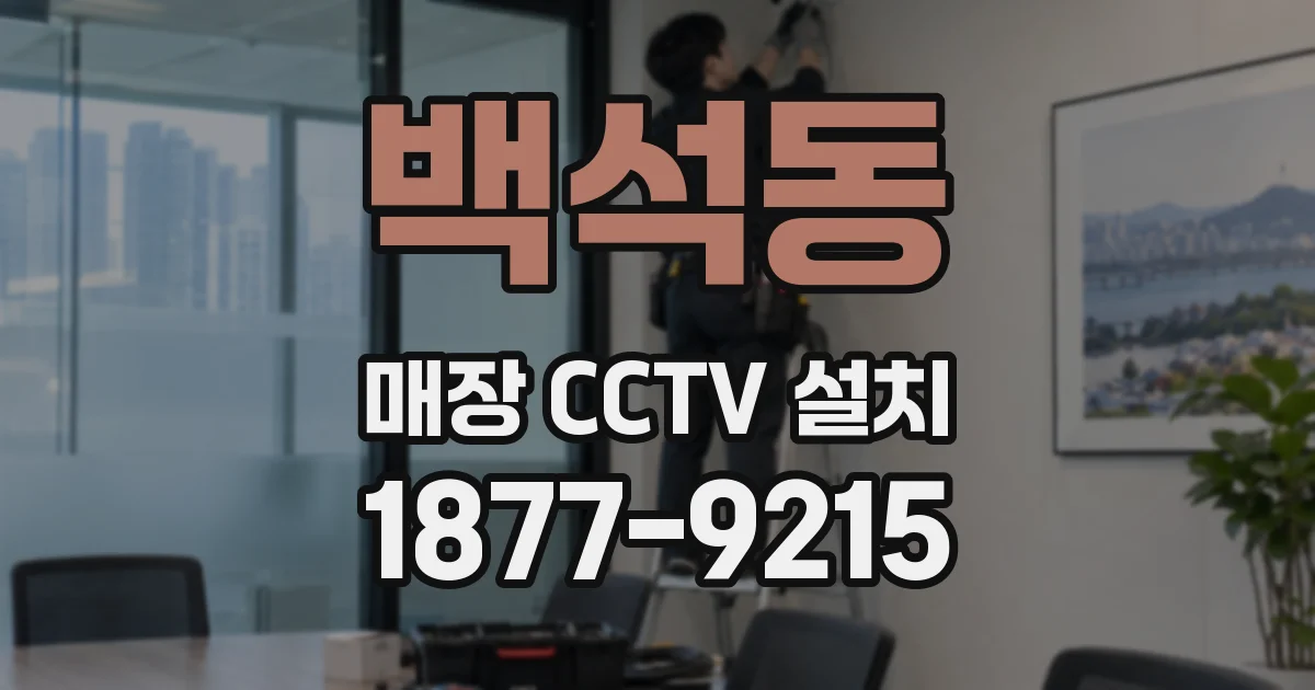 백석동 매장 CCTV 설치