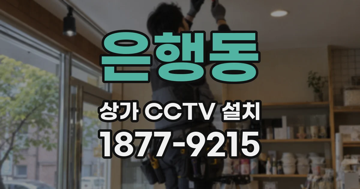 은행동 상가 CCTV 설치