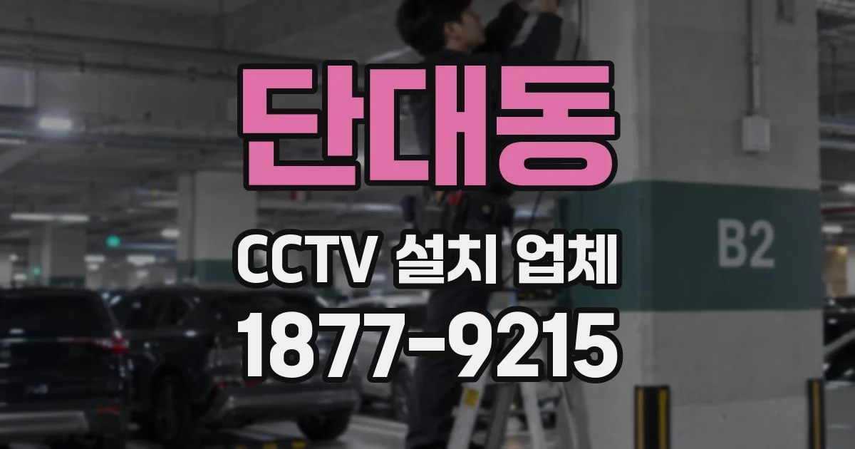 단대동 CCTV 설치 업체
