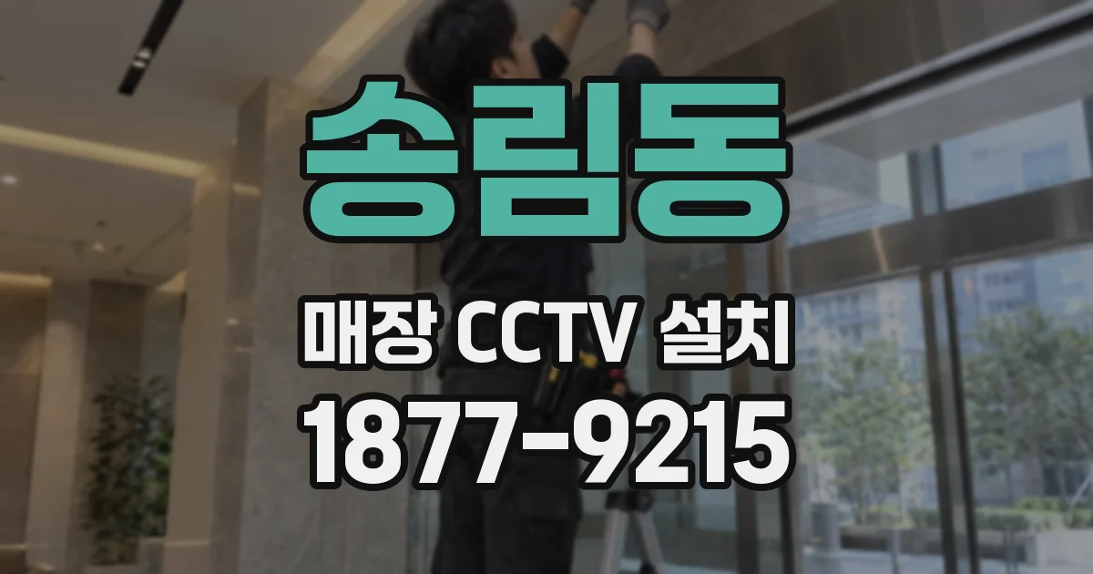 송림동 매장 CCTV 설치