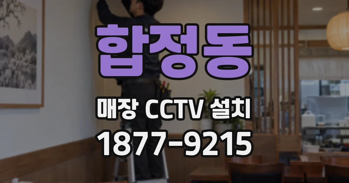 합정동 매장 CCTV 설치
