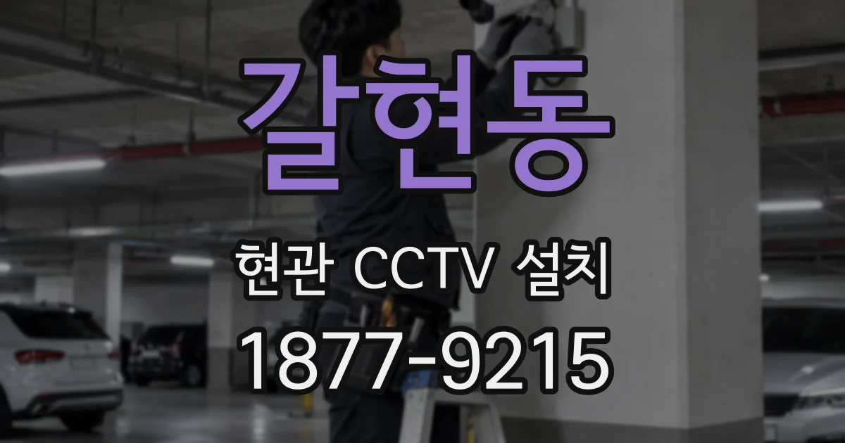 갈현동 현관 CCTV 설치