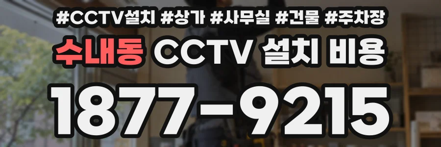 수내동 CCTV 설치 비용