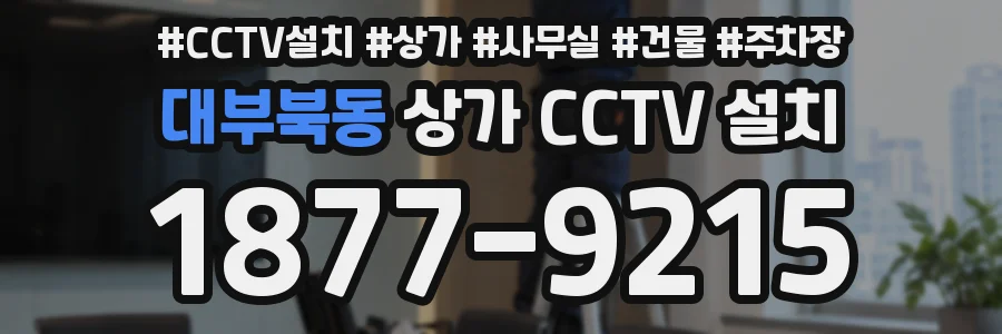 대부북동 상가 CCTV 설치