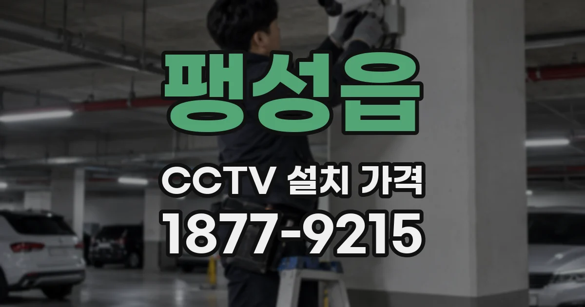 팽성읍 CCTV 설치 가격