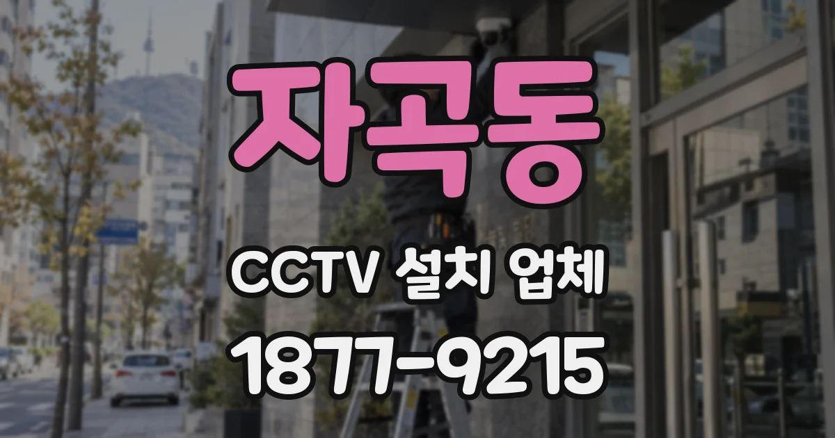 자곡동 CCTV 설치 업체