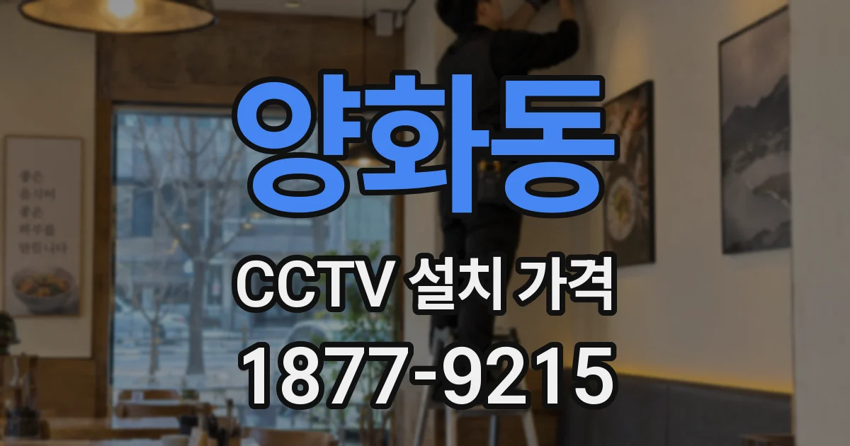 양화동 CCTV 설치 가격