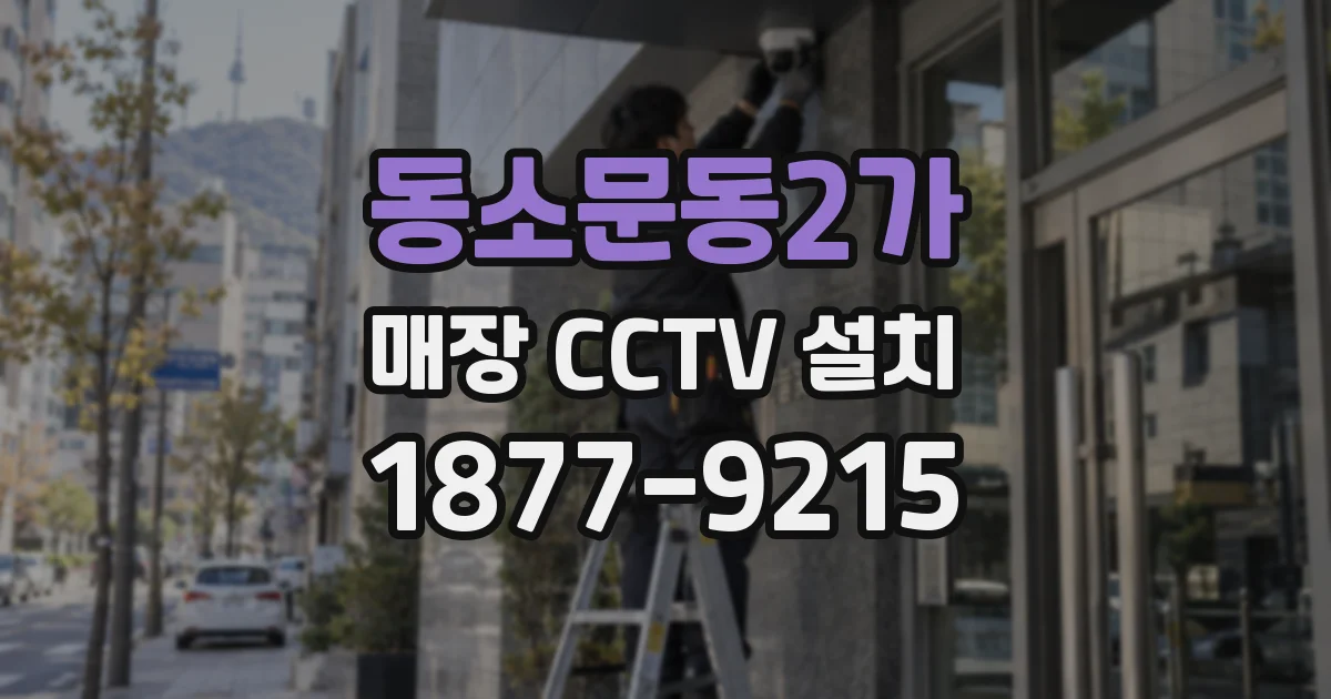 동소문동2가 매장 CCTV 설치