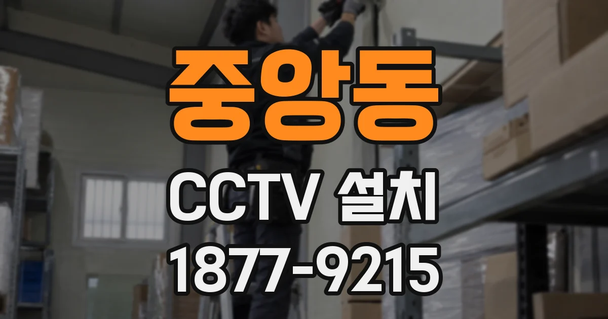 중앙동 CCTV 설치