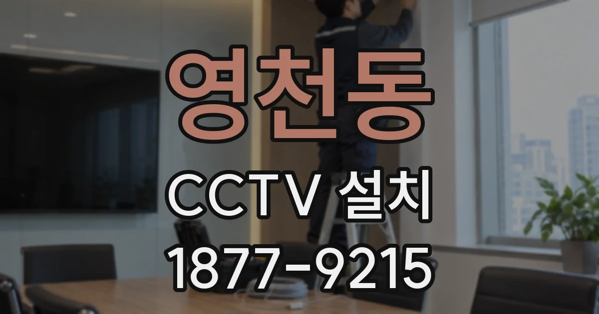 영천동 CCTV 설치