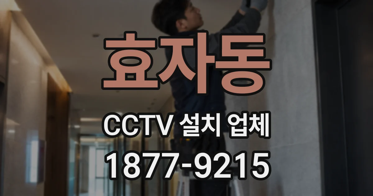 효자동 CCTV 설치 업체