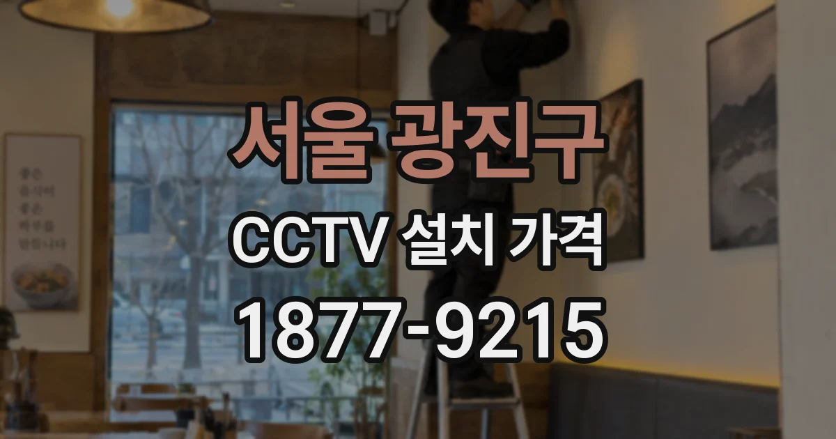 서울 광진구 CCTV 설치 가격